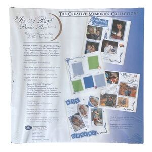 IT'S A BOY BORDER Creative Memories Refill Pages Original 12x12 Scrapbook